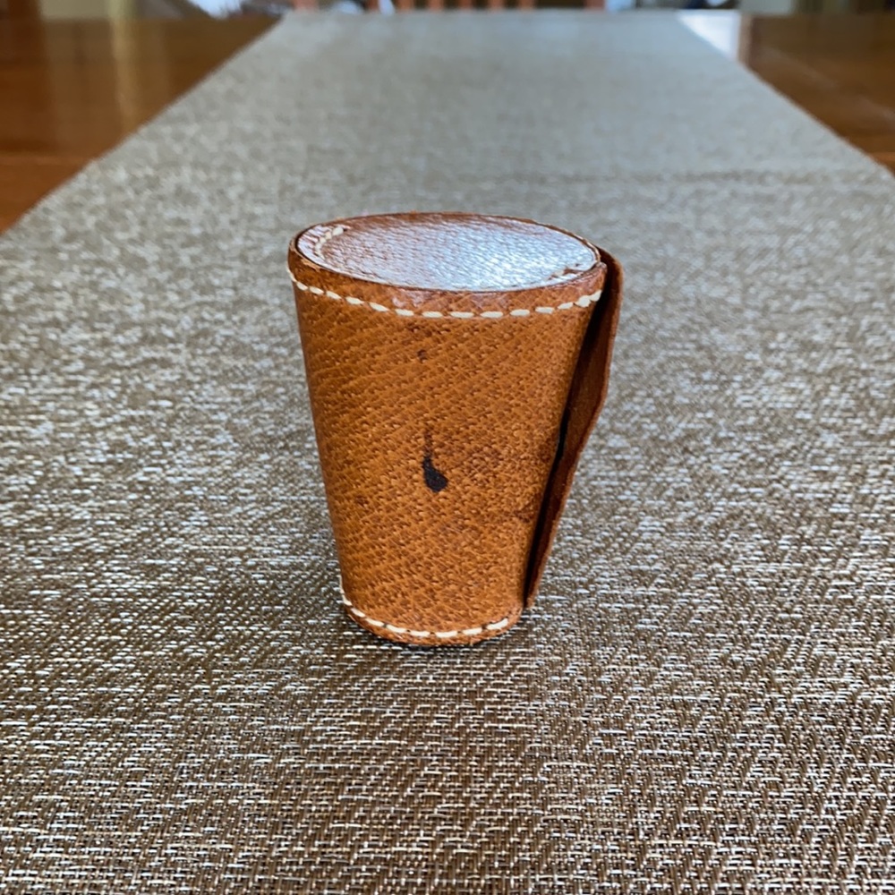 Vintage Metal Shot Glasses in Leather Rupp Case - Picture 8 of 12